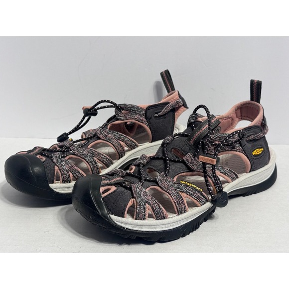 Keen Shoes - Keen Whisper Sandals Shoes Women's 8 Hiking Waterproof Raven/Rose Dawn pink